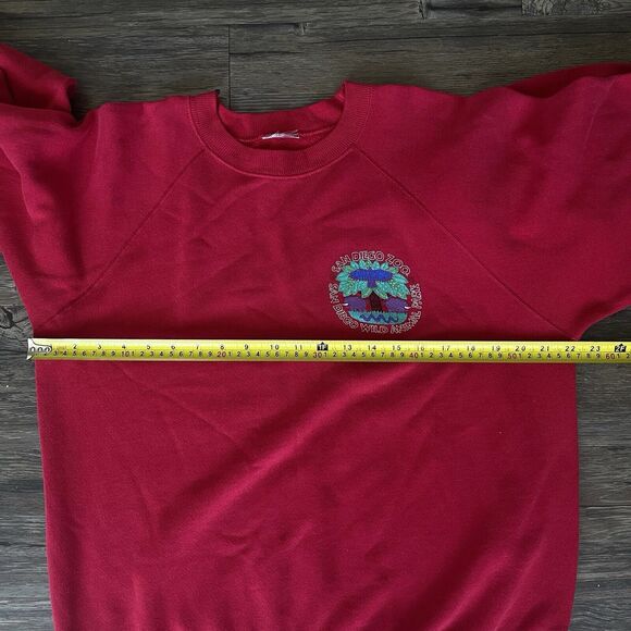 Vtg San Diego Zoo Wild Animal Park Crewneck Sweatshirt Front Back Logo Men M EUC - Picture 5 of 8